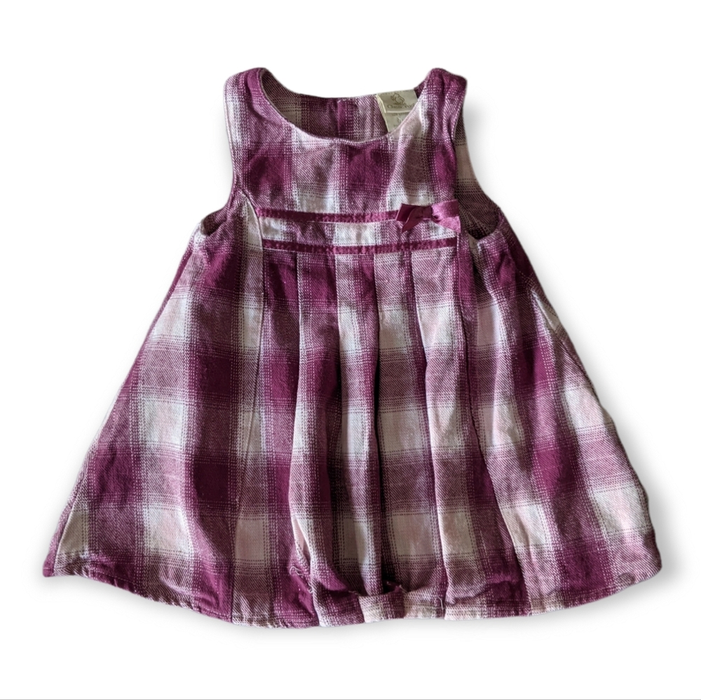 Disney Classic Pooh Pink Plaid Jumper Size 12m